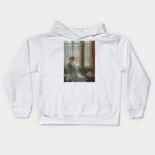 The New York Window by Childe Hassam Kids Hoodie